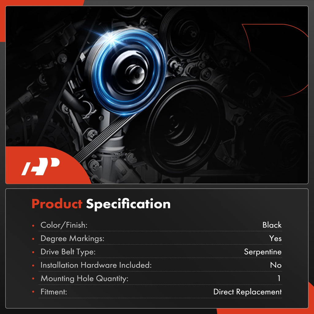 A-Premium Engine Harmonic Balancer Crankshaft Pulley Compatible with Honda