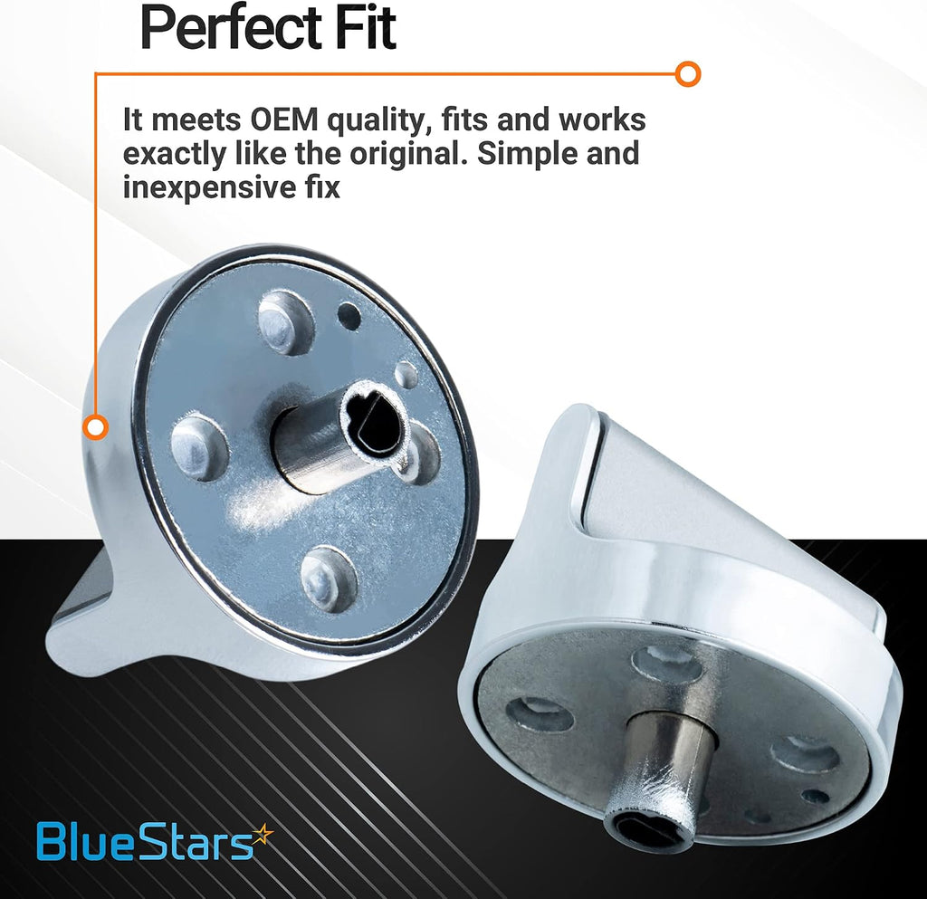 BlueStars 5-Pack W10594481 W10766544 Gas Range Stove Knobs - D-Shape Shaft