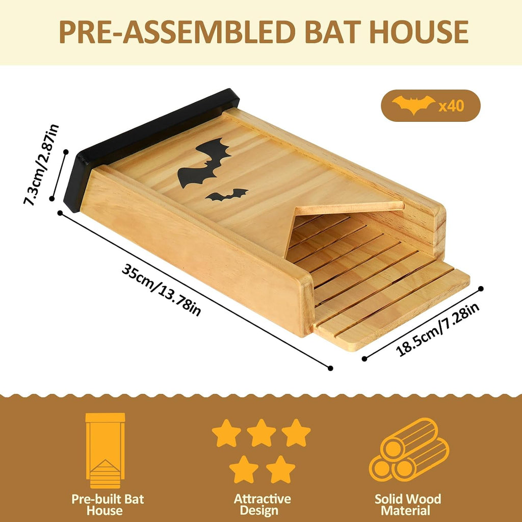 Bat House, Bat Houses for Outdoors for Tree Small Bat Box for Warmer States