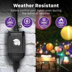 24 Hour Outdoor Timer Outlet Waterproof, Mechanical Timer- 2 Pack
