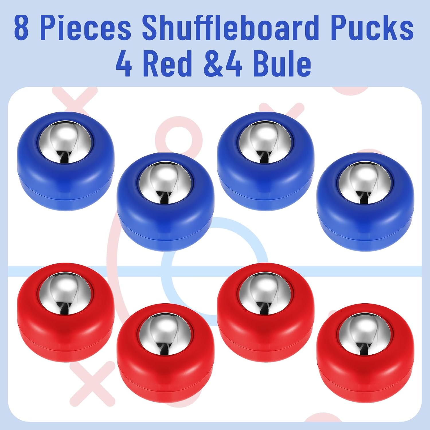Mini Shuffleboard Replacement Puck Tabletop Equipment Rollers Set Shuffleboard Curling Accessories