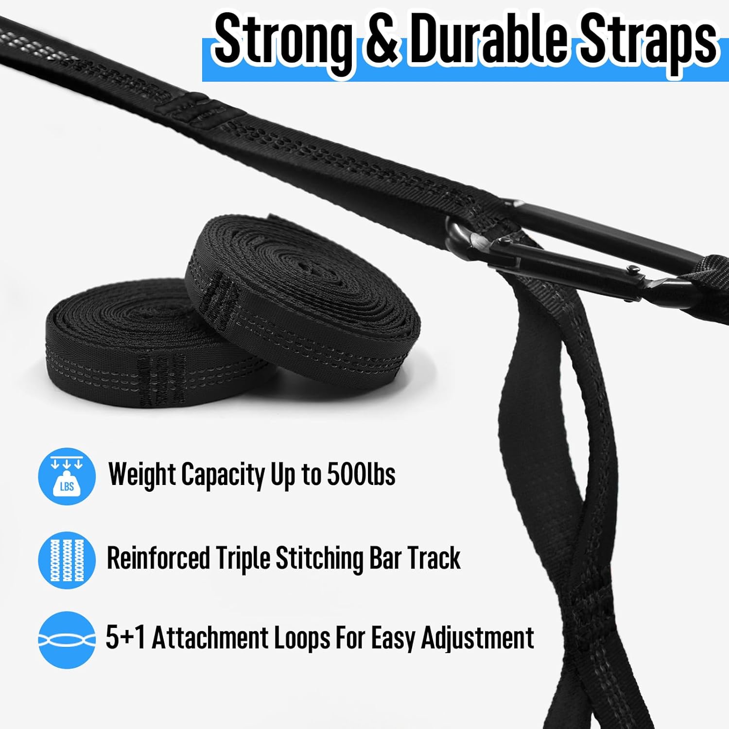 Camping Hammock Double & Single Portable Hammock with Tree Straps, Lightweight Nylon Parachute Hammocks Camping