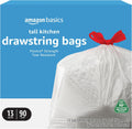 13 Gallon Tall Kitchen Drawstring Trash Bags, Flextra Strength, Tear Resistant, 10% Post Consumer Recycled, 90 Count