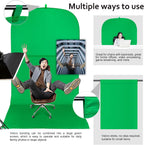Portable Green Screen Chair, 59 in Greenscreen Backdrop with Stand Double Sided Foldable Green Background, Chroma Key