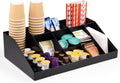 Coffee Condiment Organizer Holder 10-Compartment Black