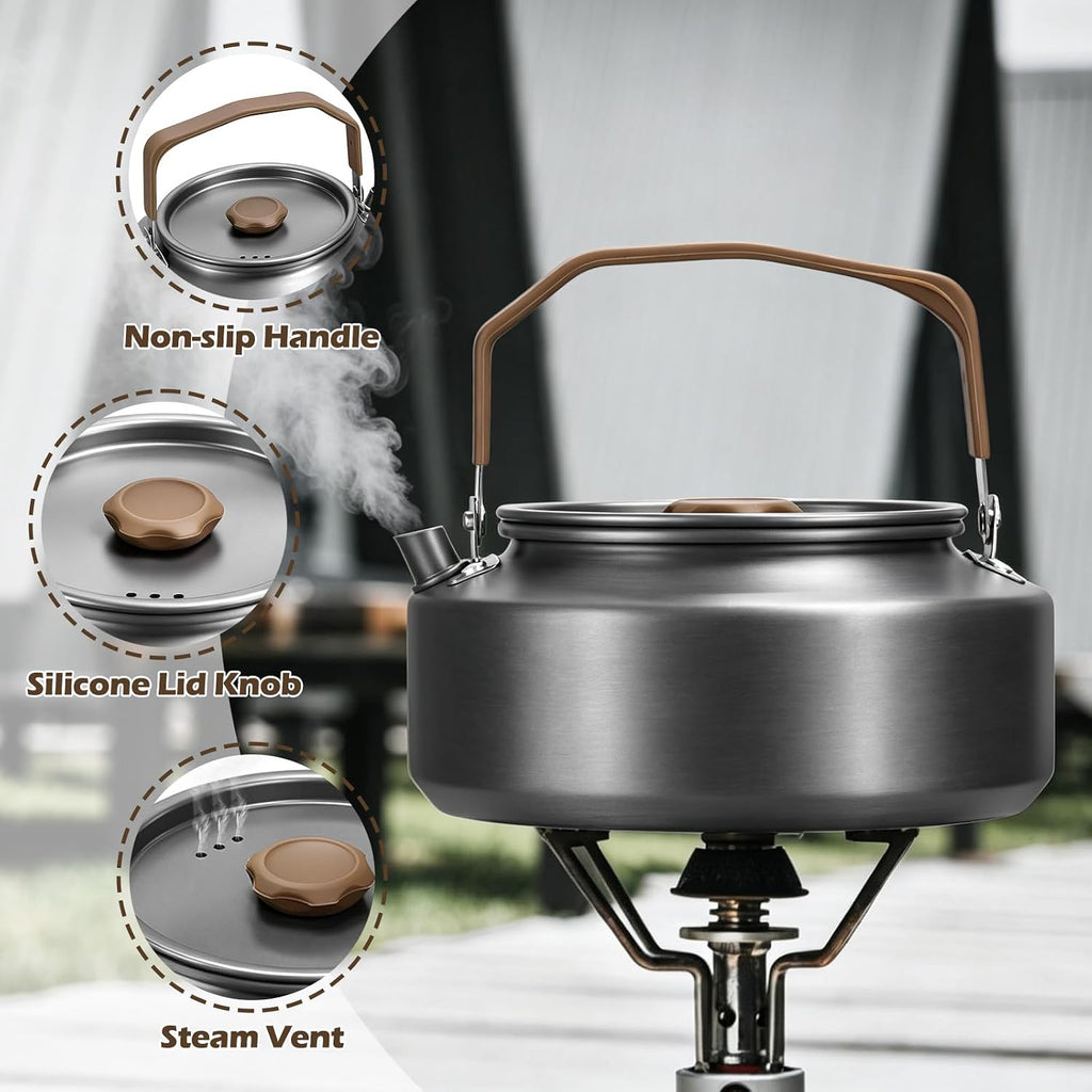 18PCS Camping Cookware Set, Camping Cooking Pot Pan Mess Kit | Camp Cooking Essentials Equipment Accessories with