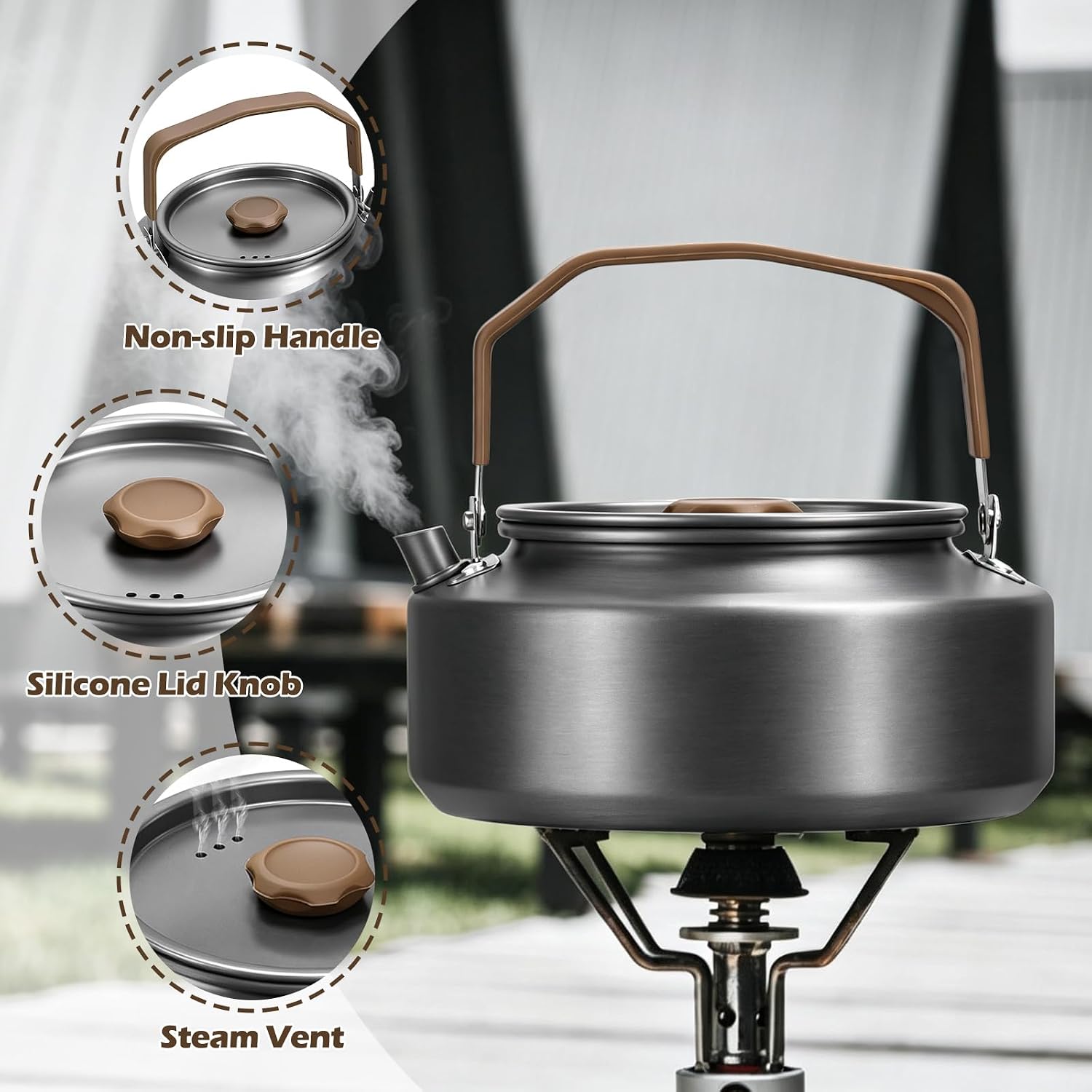 18PCS Camping Cookware Set, Camping Cooking Pot Pan Mess Kit | Camp Cooking Essentials Equipment Accessories with