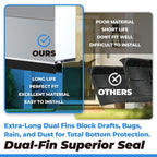 Storm Door Bottom Fin Weatherstrip for Andersen Pull-Down Door Seal Sweep