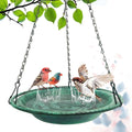 Hanging Bird Bath & Feeder Bowl, 12 in, Antique Green