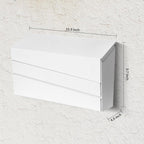Wall-Mount Mailbox White | No Lock Rust-Resistant Large Capacity Mailbox, Modern Drop Mailboxes for Outside