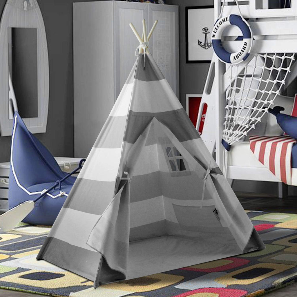 Teepee Tent for Kids Teepee Tent for Boys Indoor Outdoor Play House, Children Teepee Play Tent for Boys,Canvas Tipi