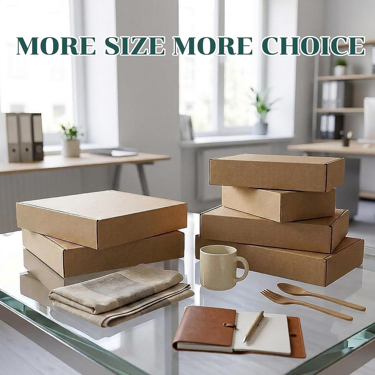 Brown Shipping Boxes 7x6x2 Inch 50 Pack, Corrugated Packaging Boxes
