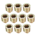 uxcell Furniture Threaded Insert Nuts Zinc Alloy M10 Internal Threads 15mm Length 10pcs