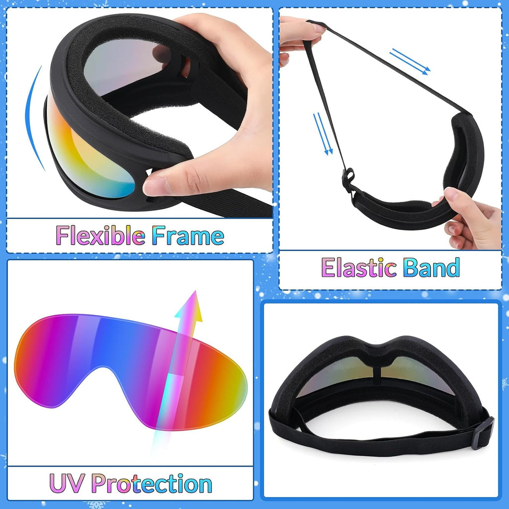 Ski Goggles, Snowboard Goggles for Men Women Kids, Skiing Snowboard Motorcycle Glasses for Adult Youth