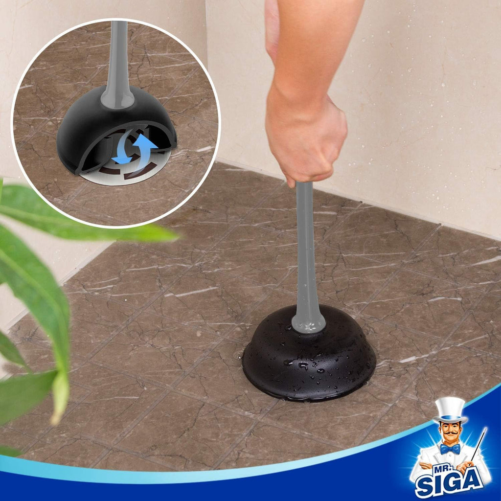 Toilet Plunger and Brush Combo for Toilet Cleaning, Gray, 2 Set | Heavy duty toilet brush and plunger set, toilet