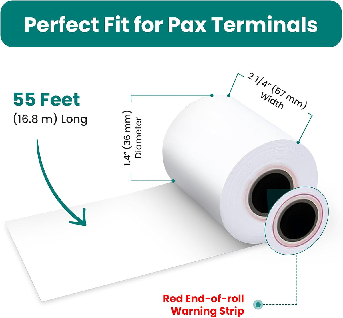 Receipt Paper Rolls for Pax a920 a920 Pro a920 Max Credit Card Machine