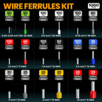SOMELINE Ferrule Crimping Tool Kit, 24-8 AWG Crimper 18 Sizes Wire Ferrules