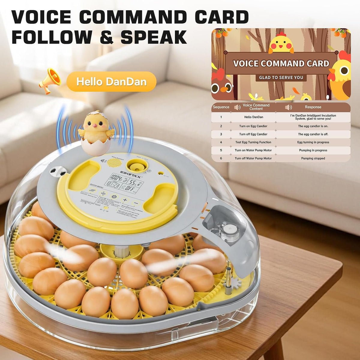 26 Egg Incubator for Hatching Eggs - Smart Voice Guidance