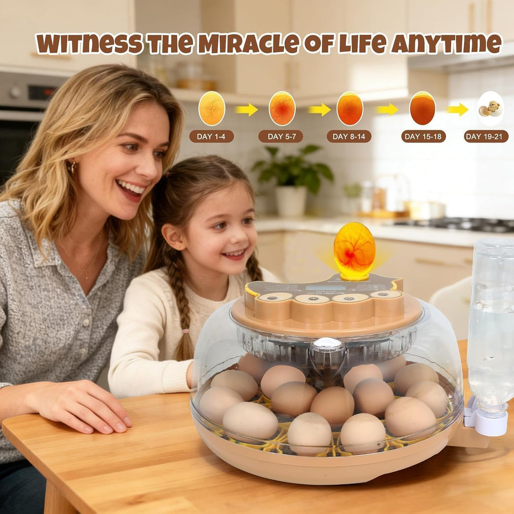 Nest III - 18 Egg Incubator for Hobbyists, Dual-Size Egg Trays, Multi-Level Adaptive Humidity & Temp Control, Custom