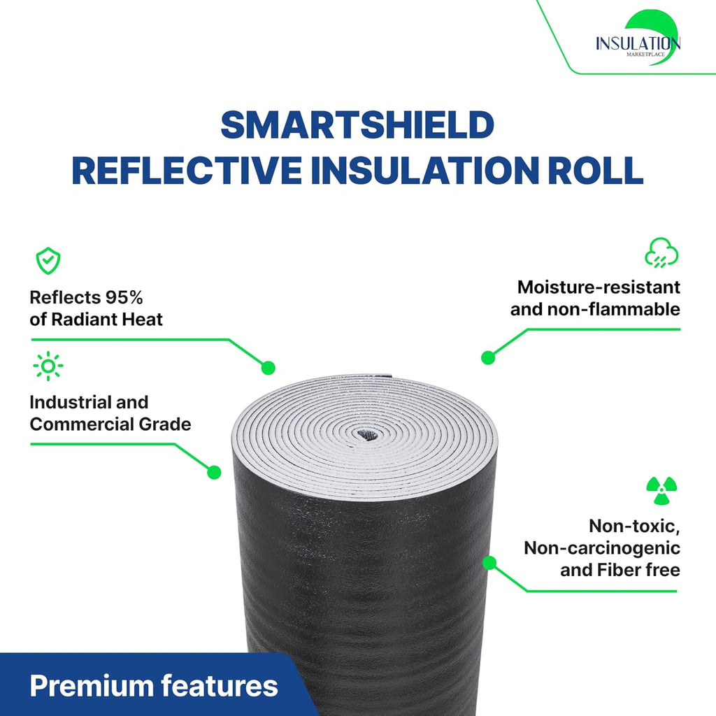 SmartGARAGE - Reflective Garage Door Insulation Kit (Black)