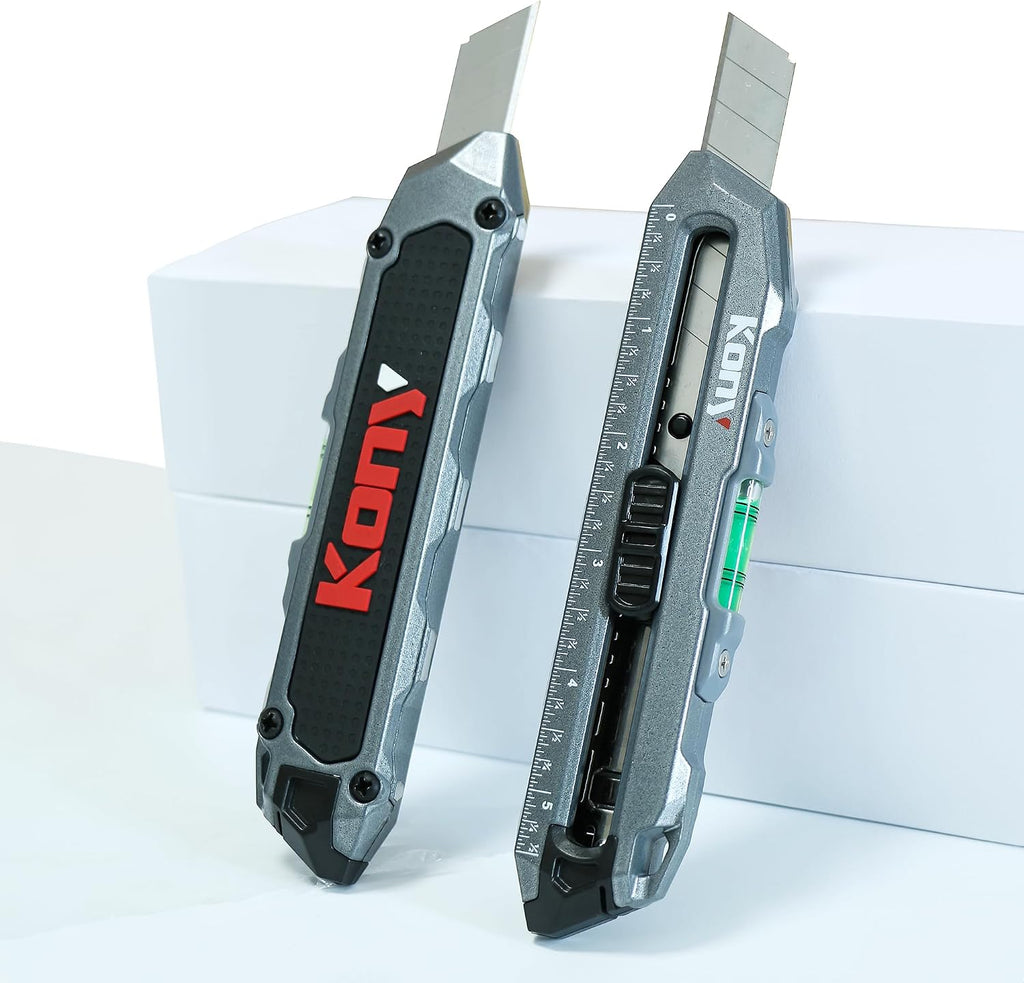Heavy-Duty Retractable Utility Knife, 18mm Snap-Off Box Cutter