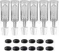 3-Piece Airlock [6 Pack],Fermenting Brewing Airlock Kit with 6PCS #6 Stopper and 12PCS Grommets Fermentation Beer