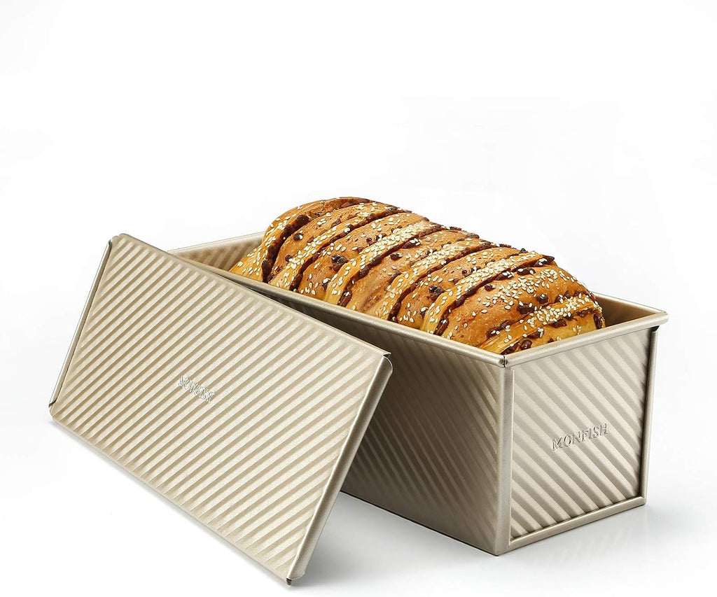 Large Loaf Pan w Lid Pullman Bread Pan Aluminized Steel