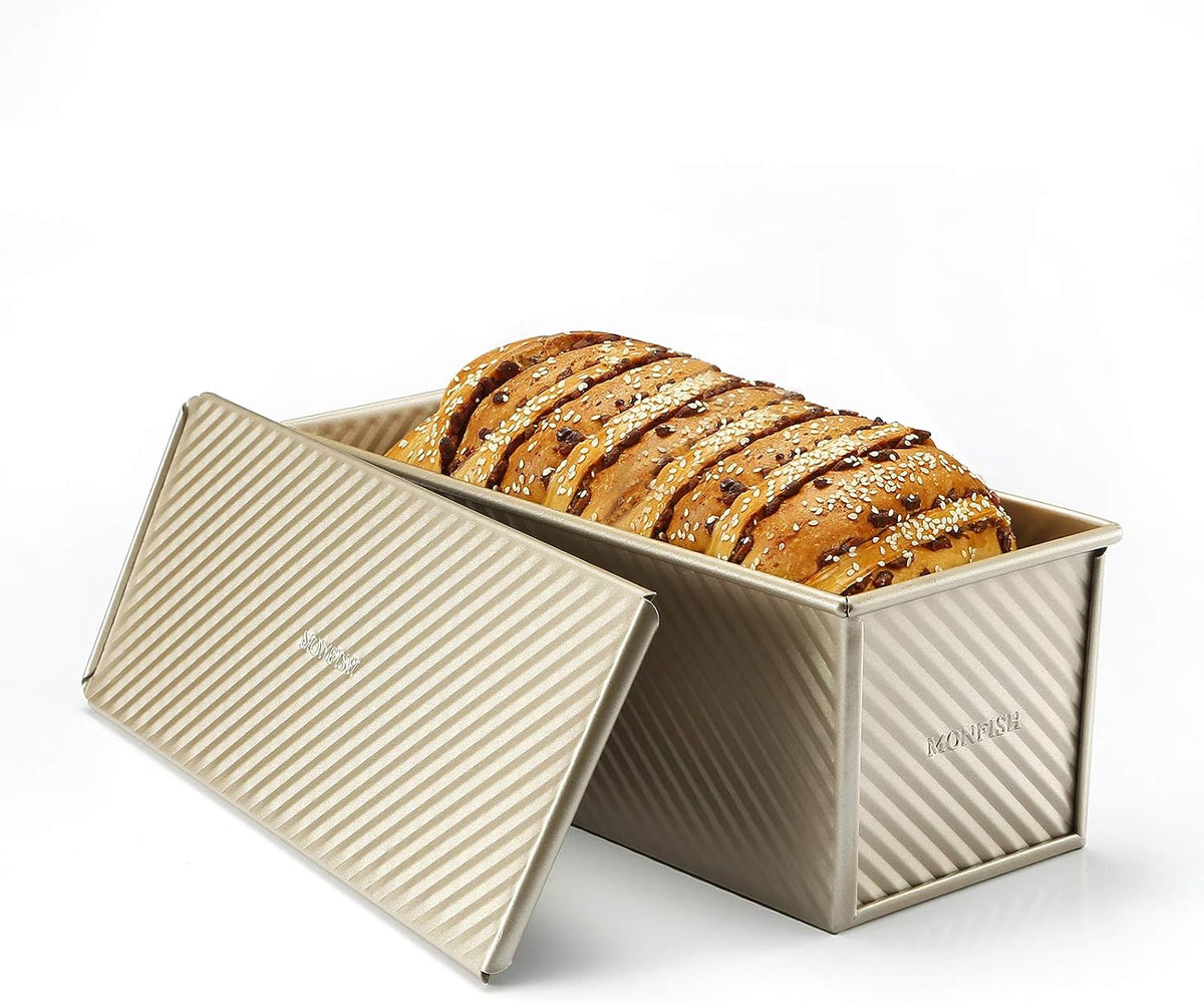 Large Loaf Pan w Lid Pullman Bread Pan Aluminized Steel