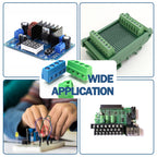 Tugermoola 72PCS 5mm/0.2inch 2Pin 3Pin 4Pin Pitch PCB Mount Screw Terminal Block Connector Assortment Kit PCB Board Wire Connectors Green