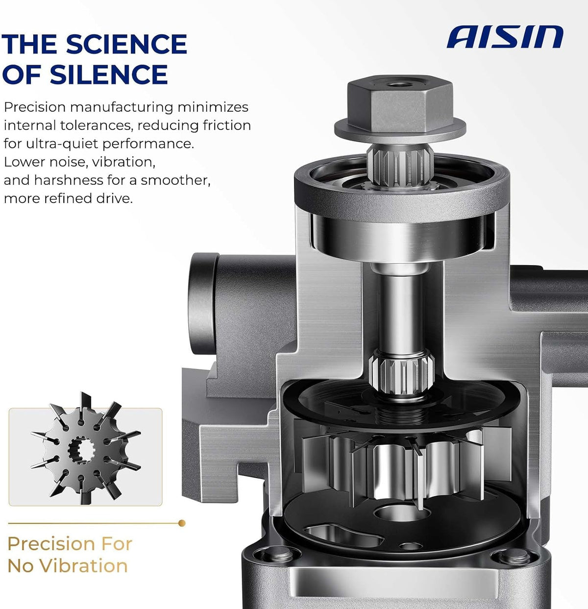AISIN AFTERMARKET PSPT-00438 Power Steering Pump with Pulley