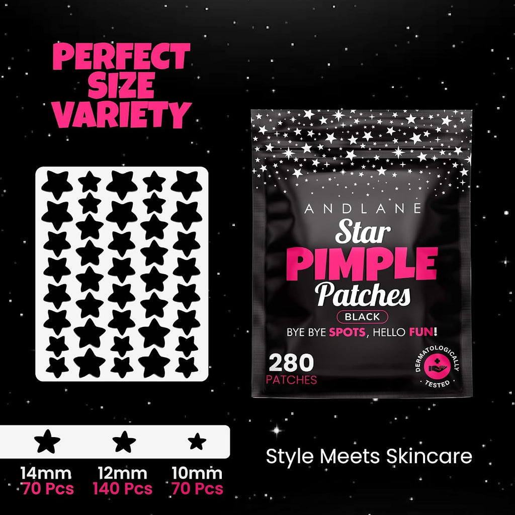 280Pcs Star Pimple Patches for Face - Pimple Patches Cute Stars - Hydrocolloid, Salicylic Acid, Tea Tree Oil