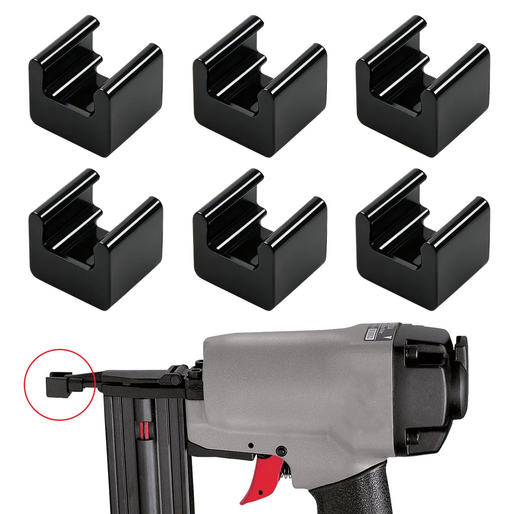 6 Pcs 894742 Brad Nailer Nose Cushion Fit for Porter Cable BN125A, Flexible Plastic, Black