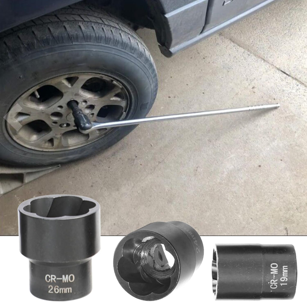 DPTOOL Lug Nut Extractor Set, Bolt Nut Extractor, Wheel Lock Removal Kit