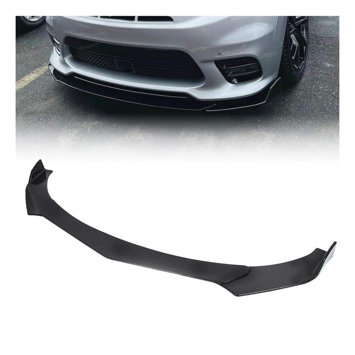 Front Bumper Lip Chin Spoiler ABS Compatible with Audi