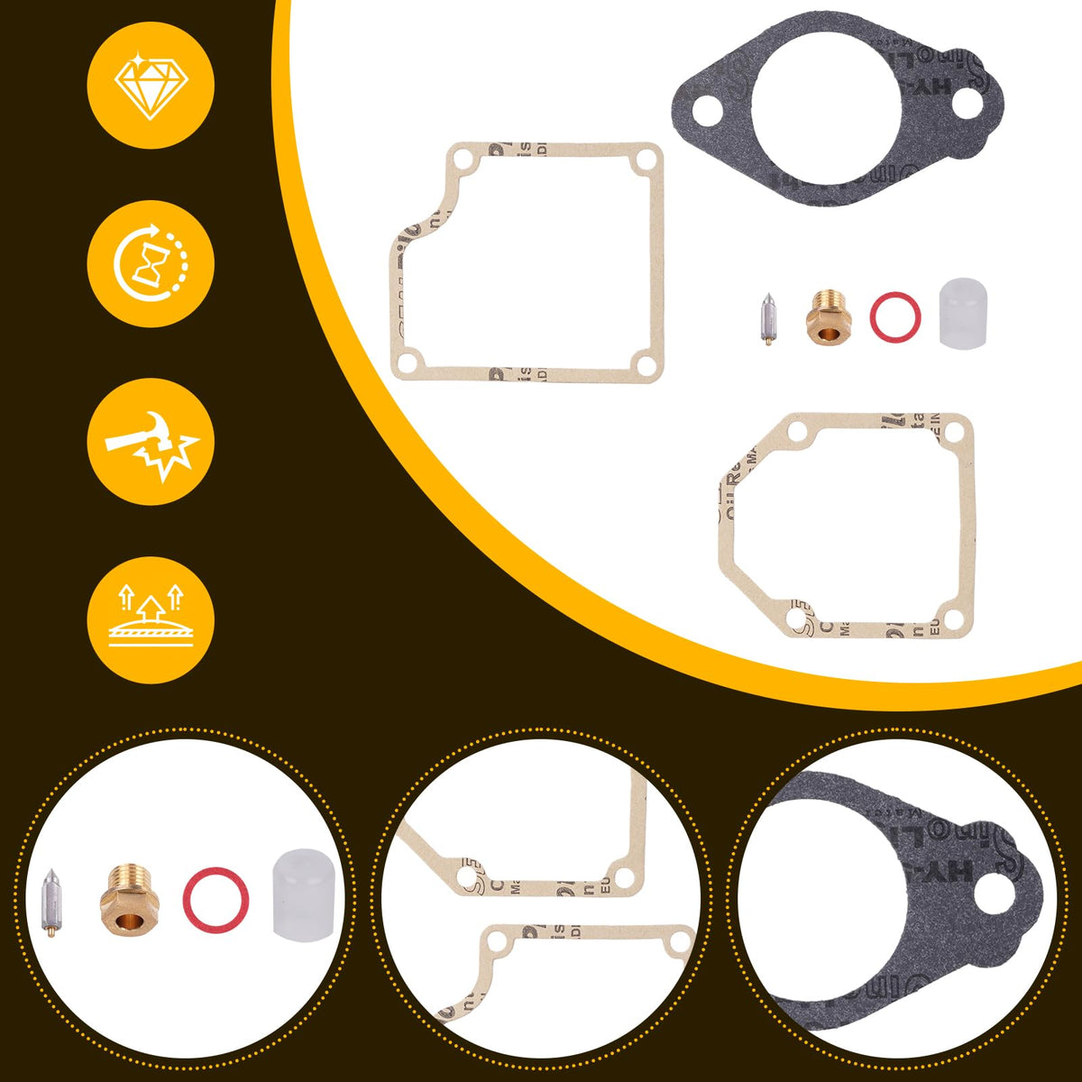 Slakerbe 13910-94400 18-7753 Carburetor Repair Kit for Suzuki DT40-140HP