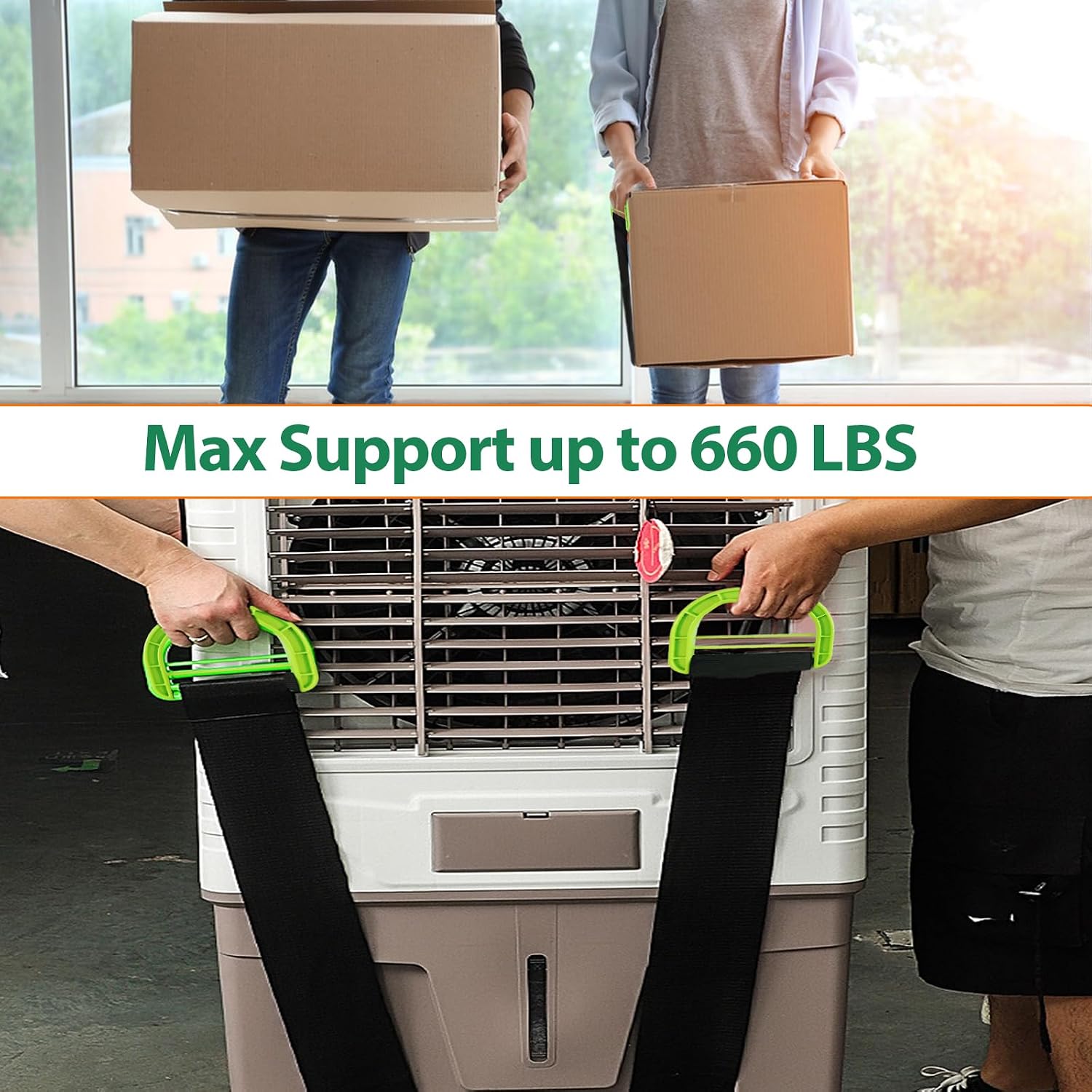 Adjustable Moving Straps, 2Pack 1-Person Handle Moving Lifting Straps for Moving Refrigerator,Furniture, Boxes