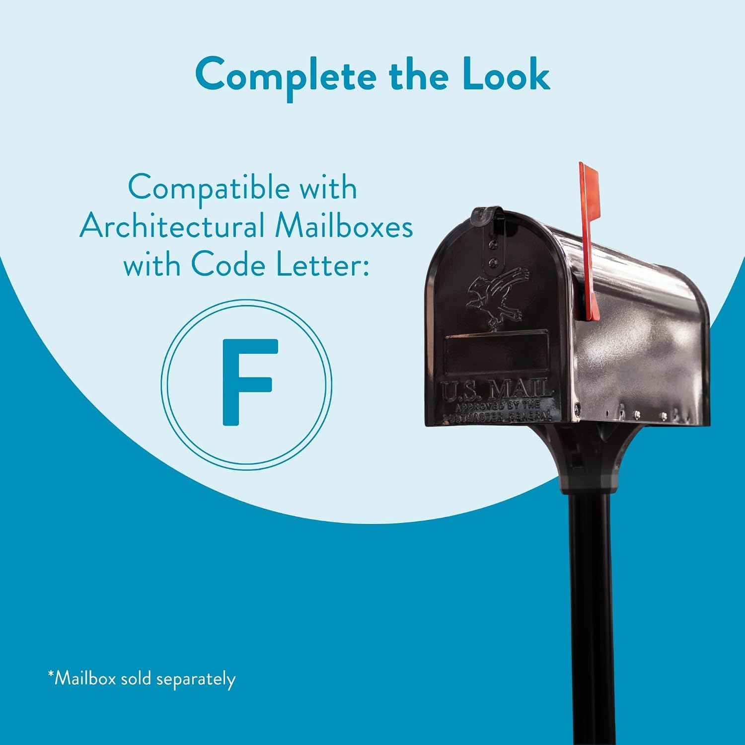 Coolidge Galvanized Steel Mailbox Post, Compatibility Code F, 7511B-10, Black | Heavy-duty post with