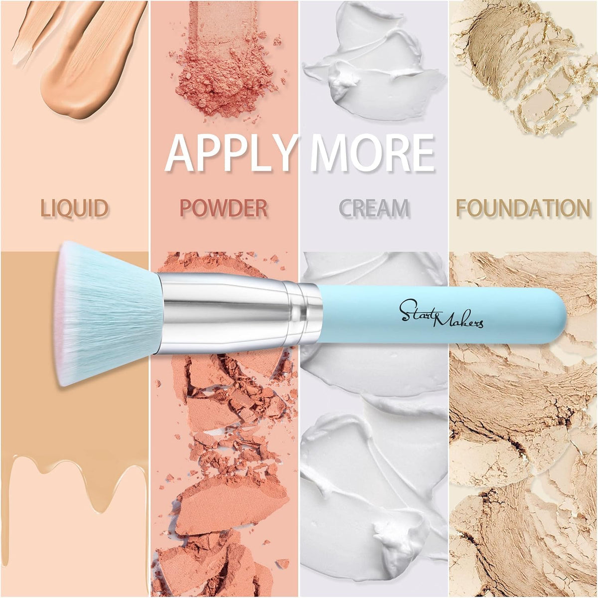 Makeup Brushes Foundation Brush for Liquid Makeup, Flat Top Kabuki Foundation Brush Premium Make up Brushes Liquid