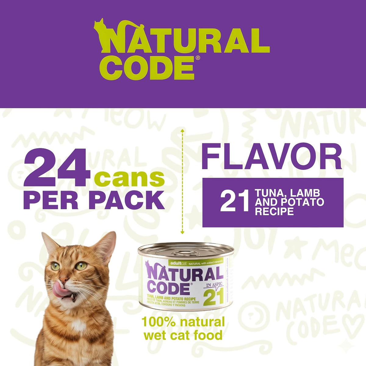 Wet Cat Food - 3 oz, 24 Pack - Tuna, Lamb & Potato in Aspic