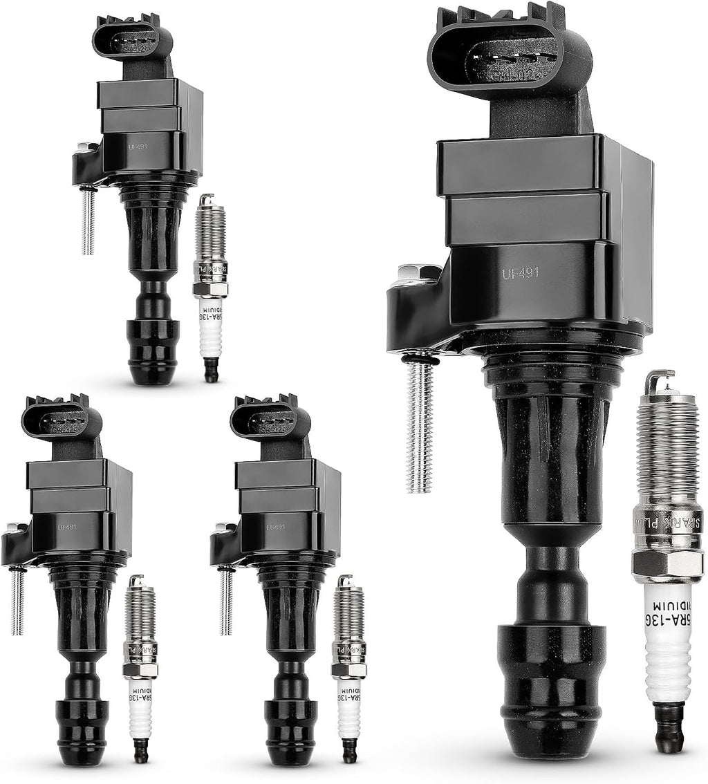 UF491 Ignition Coil & XP5263 Double Iridium Spark Plug for Chevy Equinox