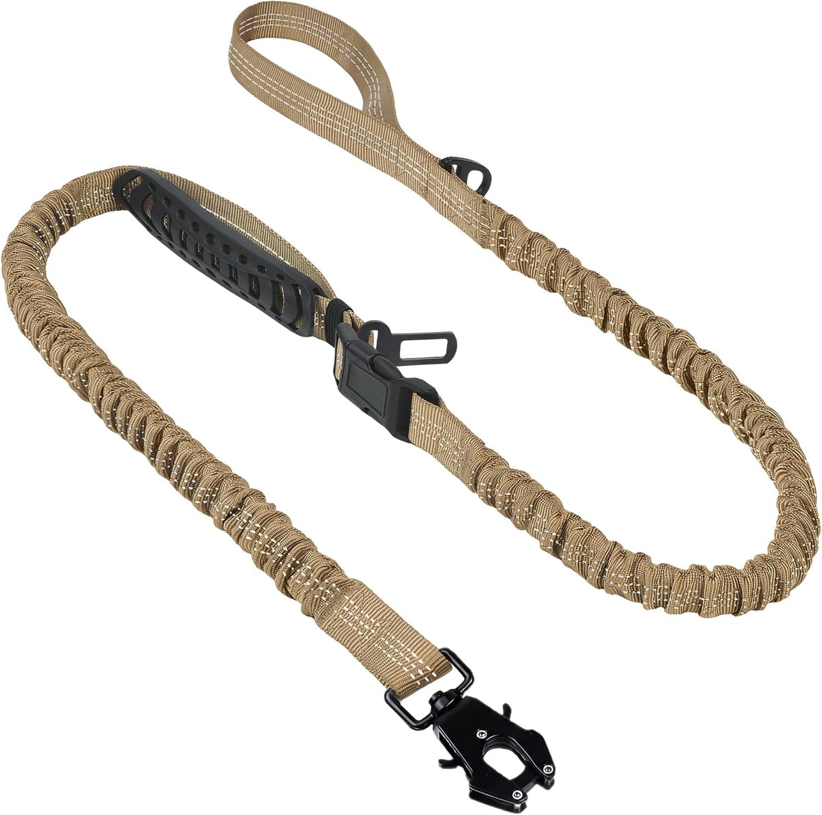 Heavy Duty Dog Leash for Large Dogs that Pull, 4-7FT Tactical Bungee Leash