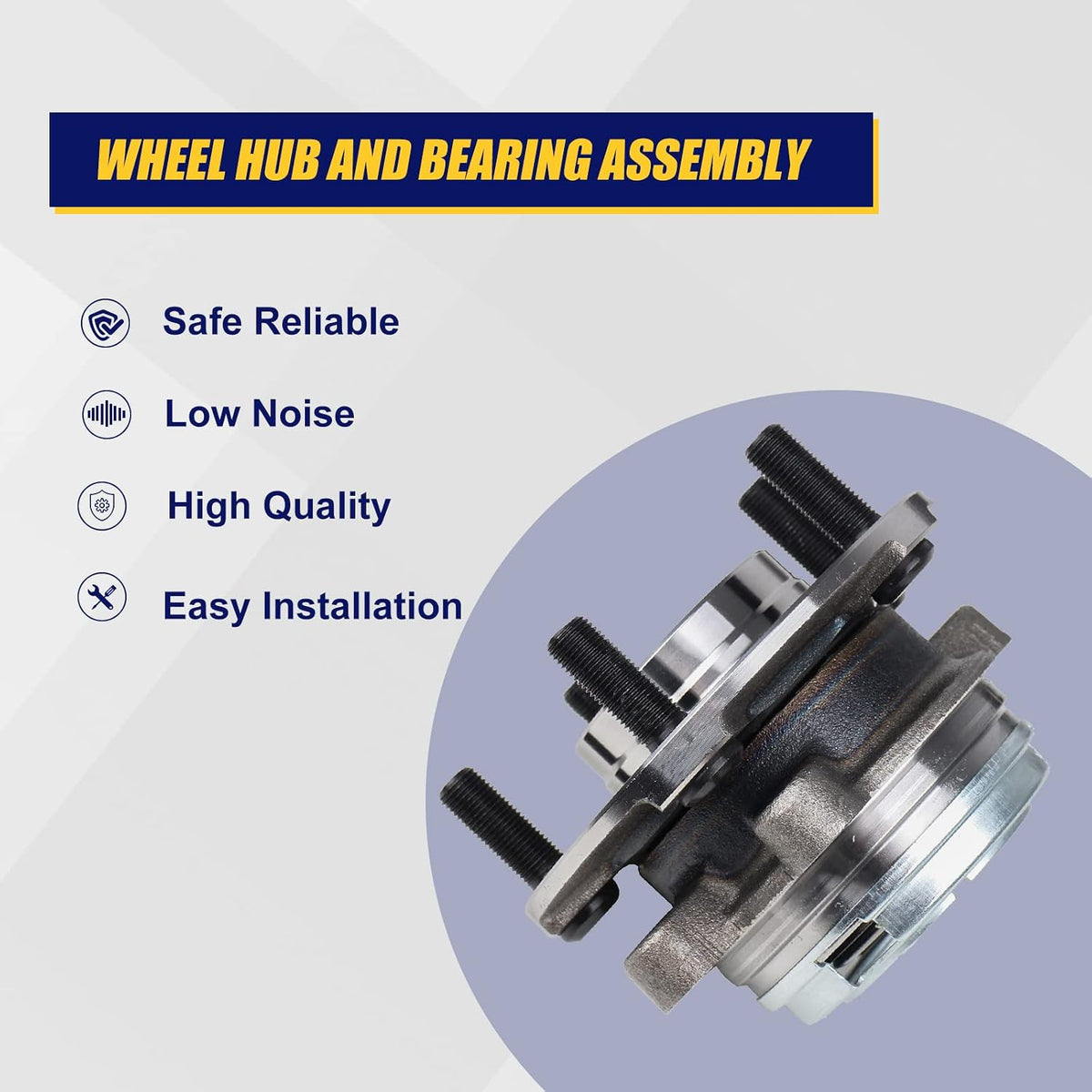 KUSATEC 513294 Front Wheel Bearing and Hub Assembly