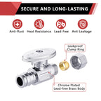 10Pcs EFIELD Straight Stop Valve,1/2"PEX-A x3/8"OD Comp(VALVE101-10)