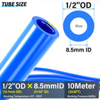 TAILONZ Blue 1/2" OD PU Air Hose 10M/32.8ft