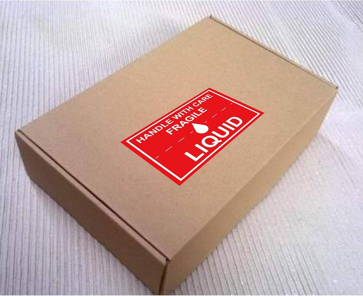 Fragile Liquid Handle with Care Warning Stickers 2X3 inch (300 Pcs)