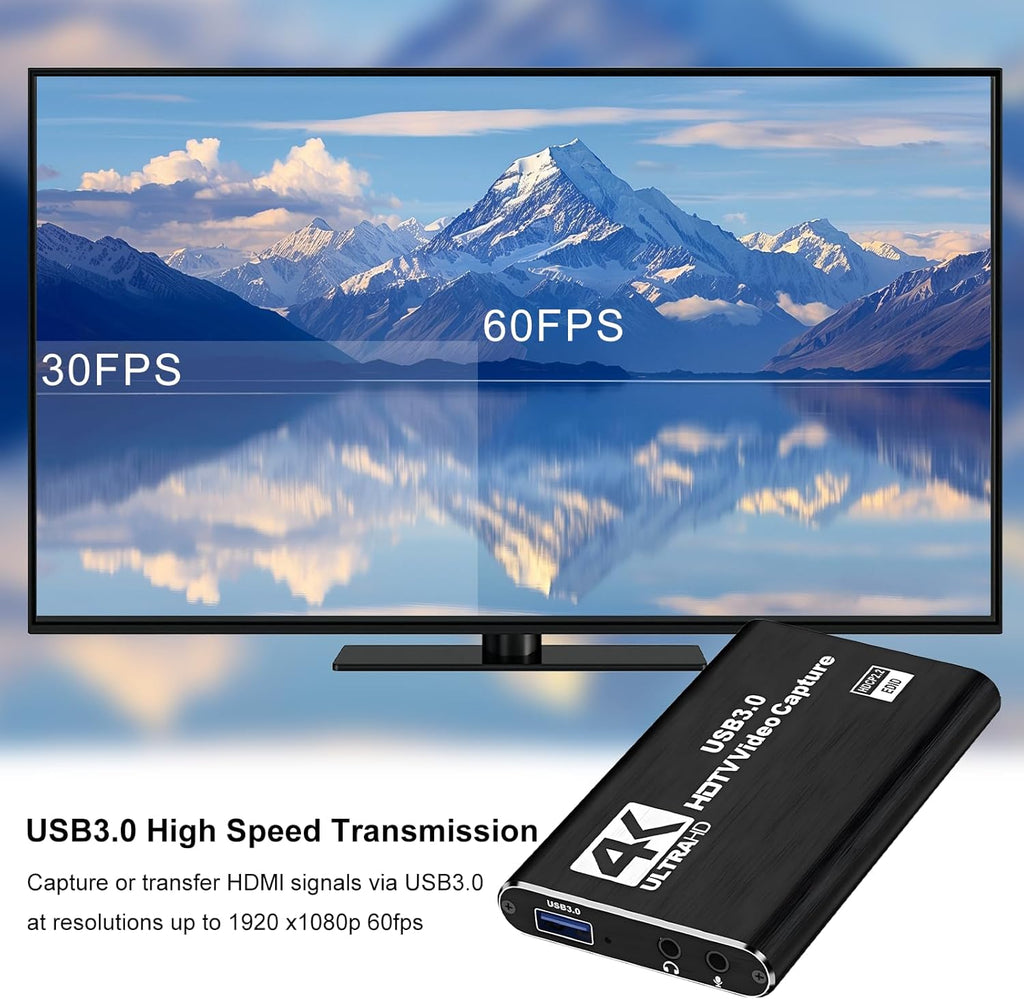 4K Capture Card Game Capture Card 1080P 60FPS for Streaming | Capturadora De Video For Game Recording Live Streaming