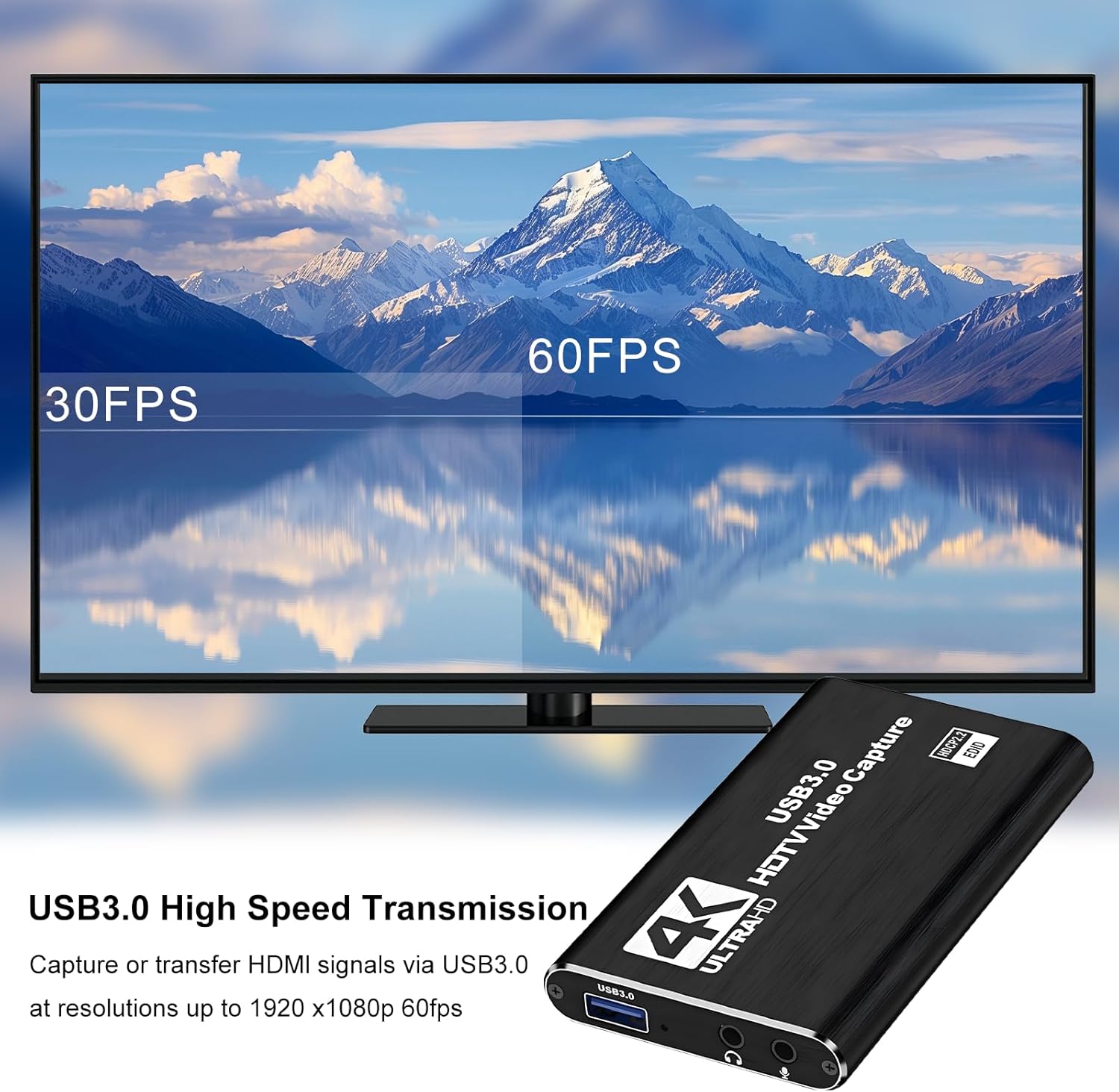4K Capture Card Game Capture Card 1080P 60FPS for Streaming | Capturadora De Video For Game Recording Live Streaming