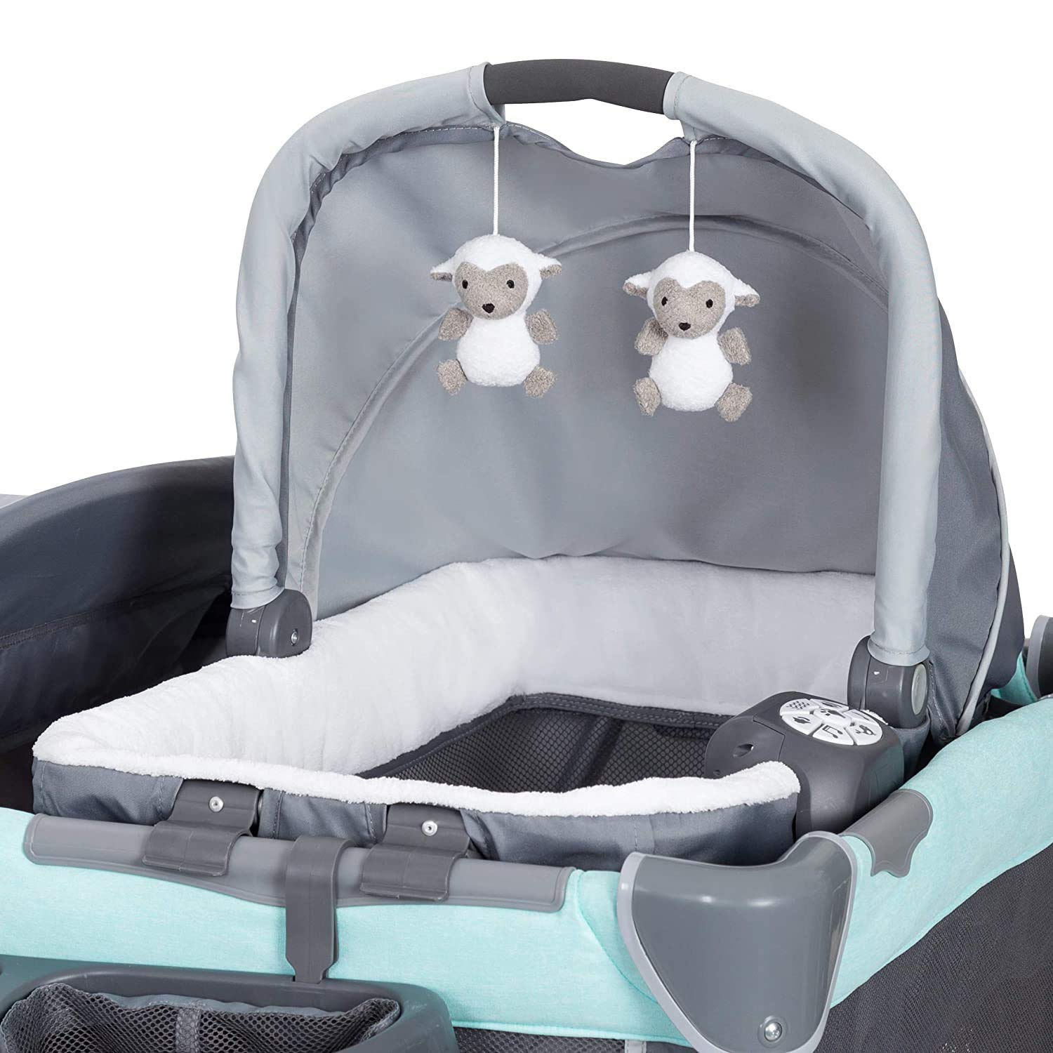 Retreat Nursery Center, Portable Playard with Bassinet, Changing Table, and Storage - Foldable and Convertible Travel