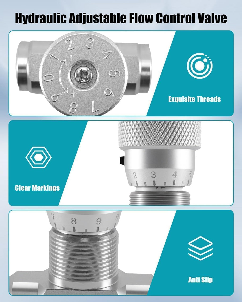 STB-G3/8 3/8In Hydraulic Flow Control Valve Adjustable Bidirectional