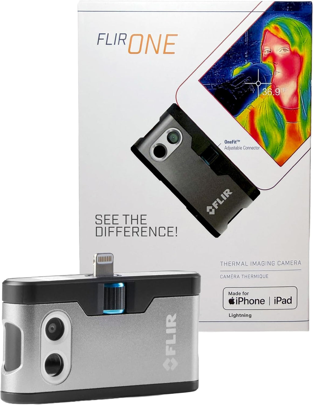 Flir One - Thermal Imaging Camera for iOS Smartphones (iPhone 14 and Older w/Lightning Port), 240x180 Super
